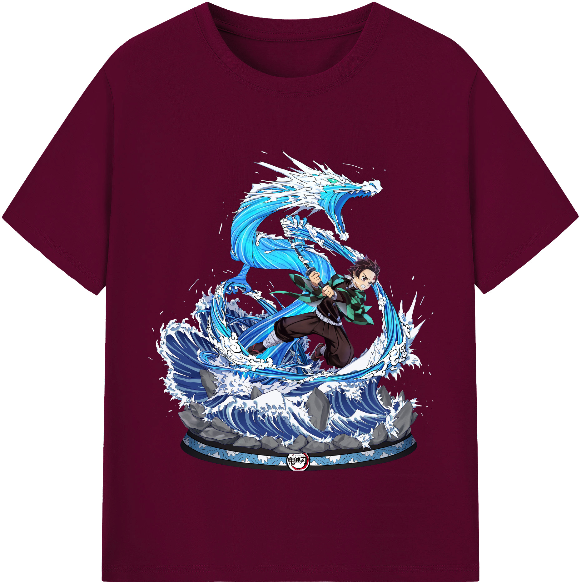 （画像用） 鬼滅の刃 竈門 炭治郎／かまど たんじろう Kamado Tanjirou レディースカジュアルプリントTシャツ（綿100％）